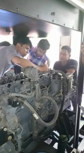 Service team working in PEL workshop